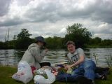 Barbeque by the Thames: Me and Chie enjoying a barbeque on a summery afternoon by the side of the Thames.