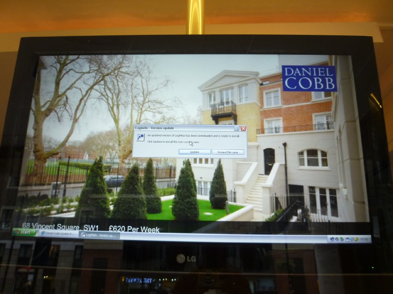 estate agents window. an estate agents window.