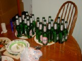 An Evening in My Dining Room: Me, Simon and Kevin drinking beer in my dining room, without any real purpose.