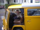 Moving: Me moving out of my flat in Hampstead, with a little help from Rob and his famous yellow van.