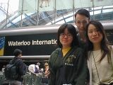 Waterloo: Me and Rob seeing off Chie and Kanako at Waterloo International.